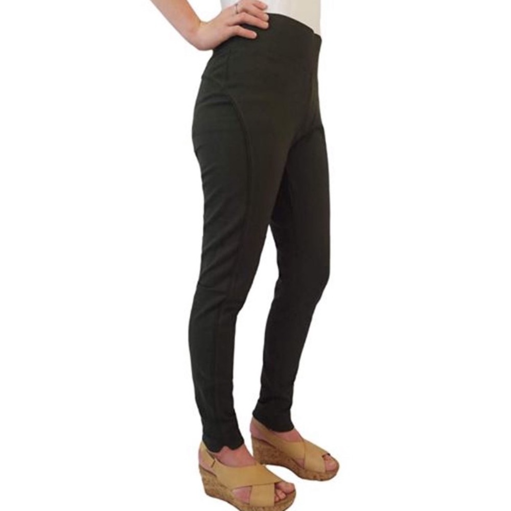 Seven7 Stretch Legging Scallop Hem Ponte Pants small nwt